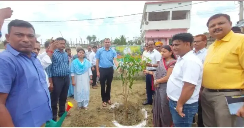 एक पेड़ माँ के नाम कार्यक्रम के तहत डीएम ने किया वृक्षारोपण