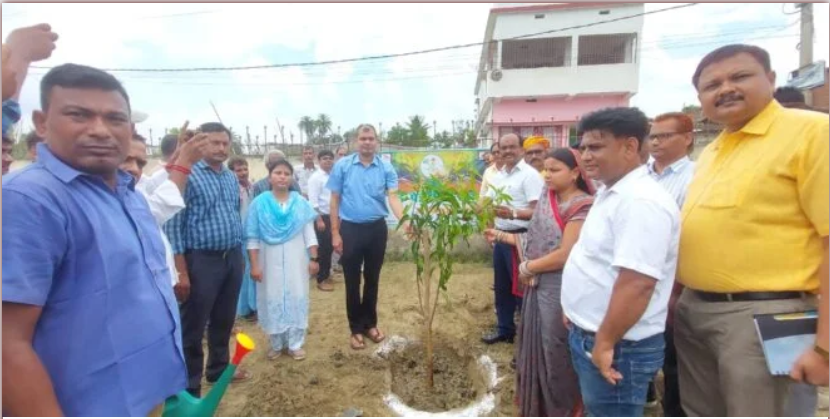 एक पेड़ माँ के नाम कार्यक्रम के तहत डीएम ने किया वृक्षारोपण